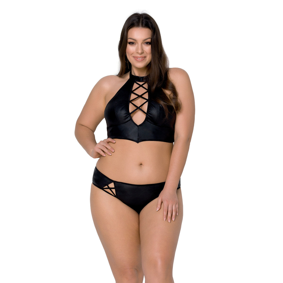 Nancy Zwarte Lingerie Set Plus