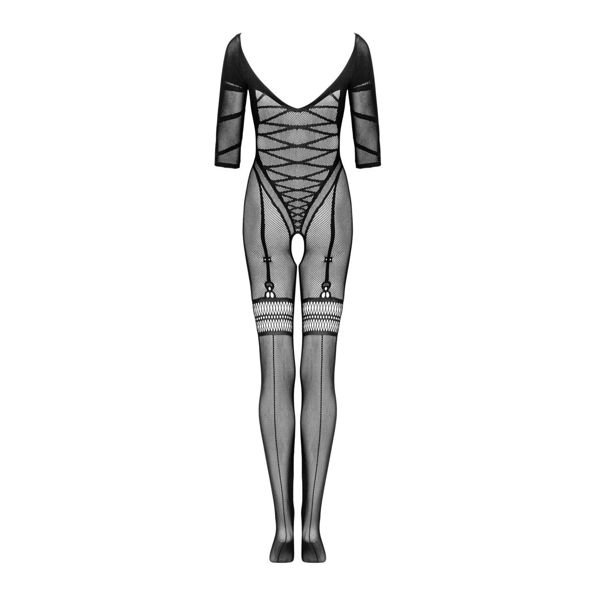 Bodystocking Strik detail zwart