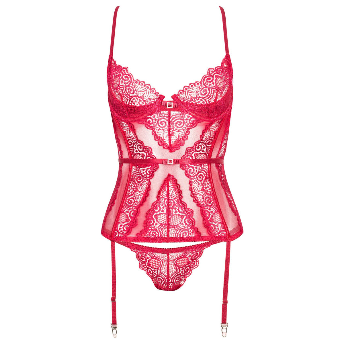 Ravenna Korset Cherry Rood met string