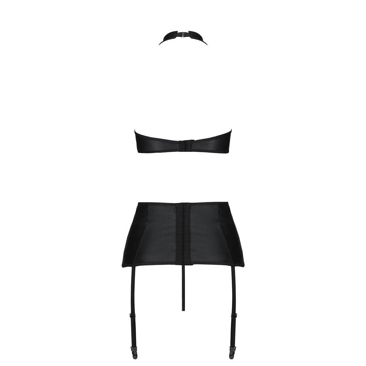 Nancy Zwarte Jarretel Set Plus